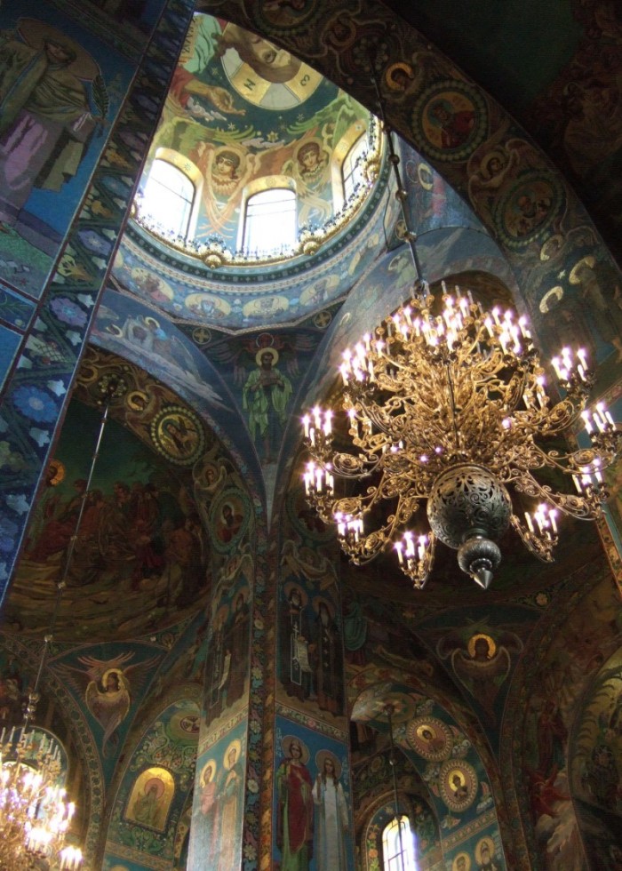 Cupola with chandelier